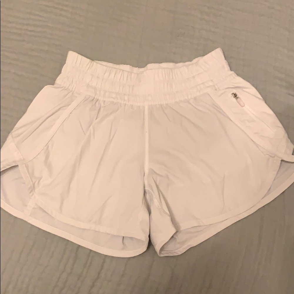 white lululemon shorts
